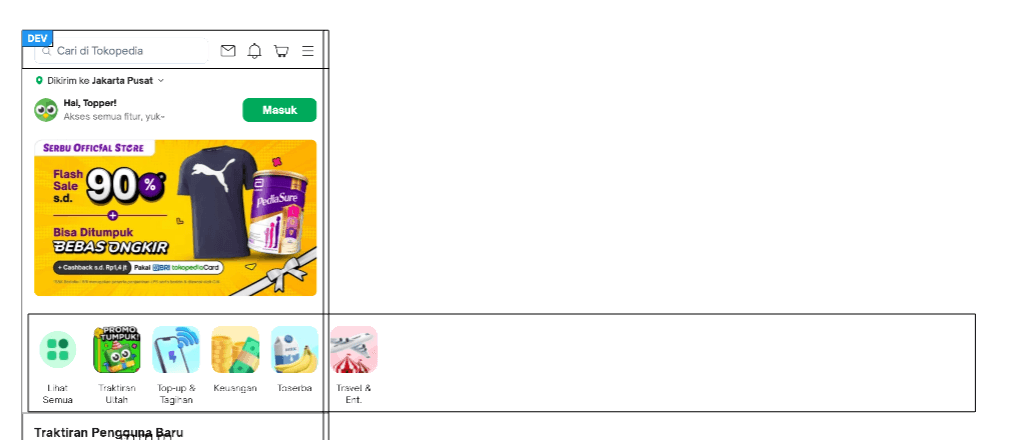 Dynamic Icon with virtualization